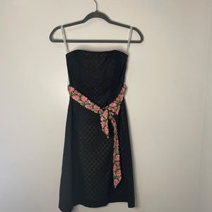 Shoshanna Strapless Eyelet Dress Size 2